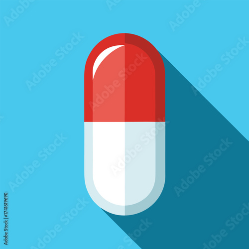 red and blue capsules