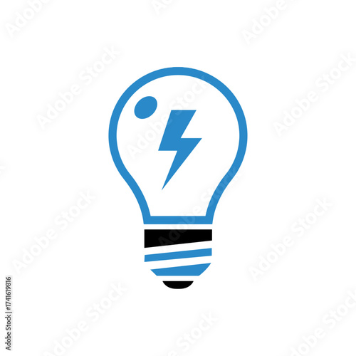 Light bulb replaced on transparent background