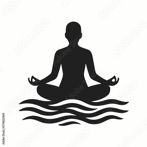 silhouette of yoga (meditation)