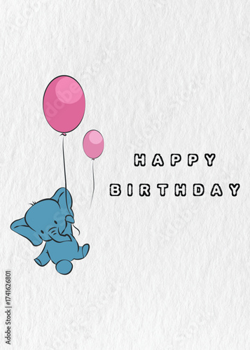 Happy Birthday Balloon Vector EPS Fun Illustration