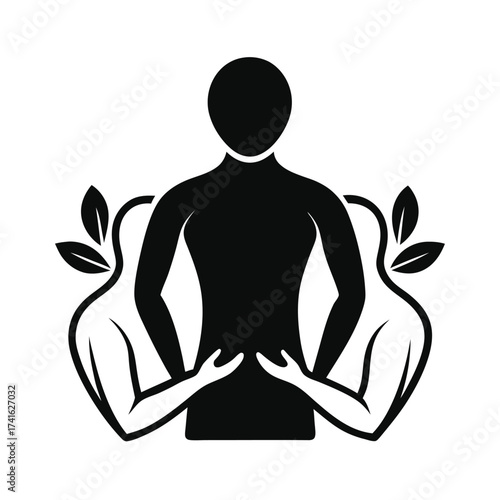 Holistic wellness symbol of human connection and natural healing.
