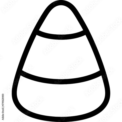 Minimalistic candy corn icon