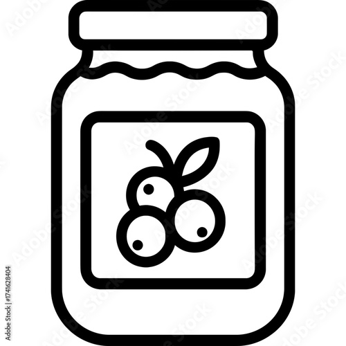 Minimalistic icon of cranberry sauce