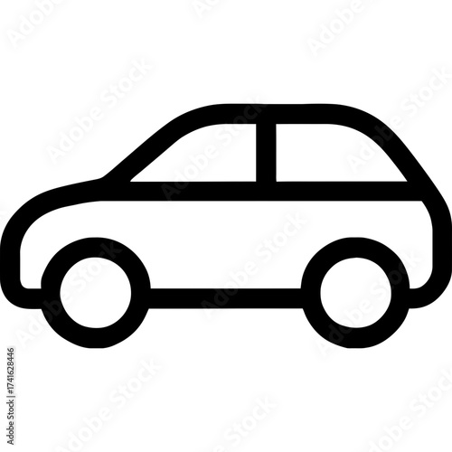 Minimalistic city car icon design