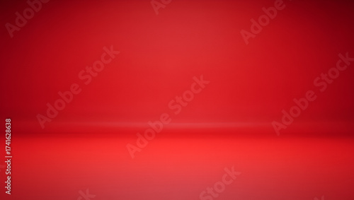 Vibrant red studio backdrop with subtle gradient lighting image