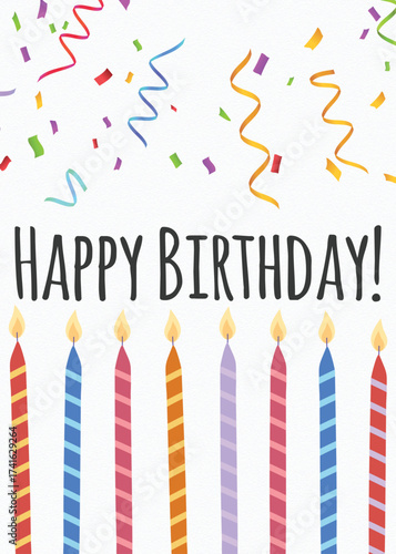 Sparkling Happy Birthday Vector EPS Glitter Design