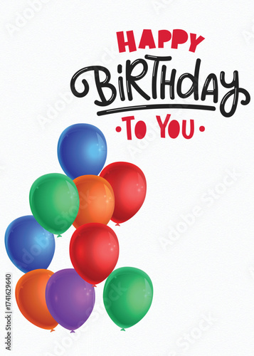 Download Colorful Happy Birthday Card Vector EPS Vibrant Design
