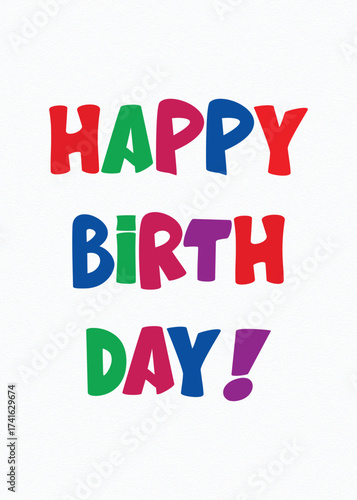 Colorful Happy Birthday Vector EPS Vibrant Design