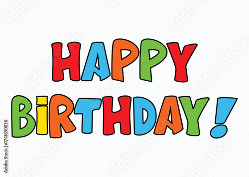Happy Birthday Party Vector EPS Festive Card