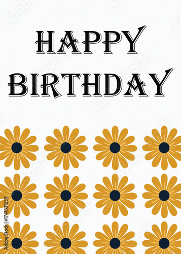 Happy Birthday Vector Greeting Card EPS Design