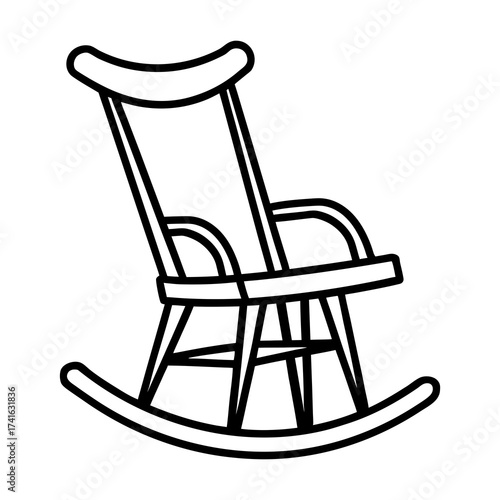 rocking chair vector illustration