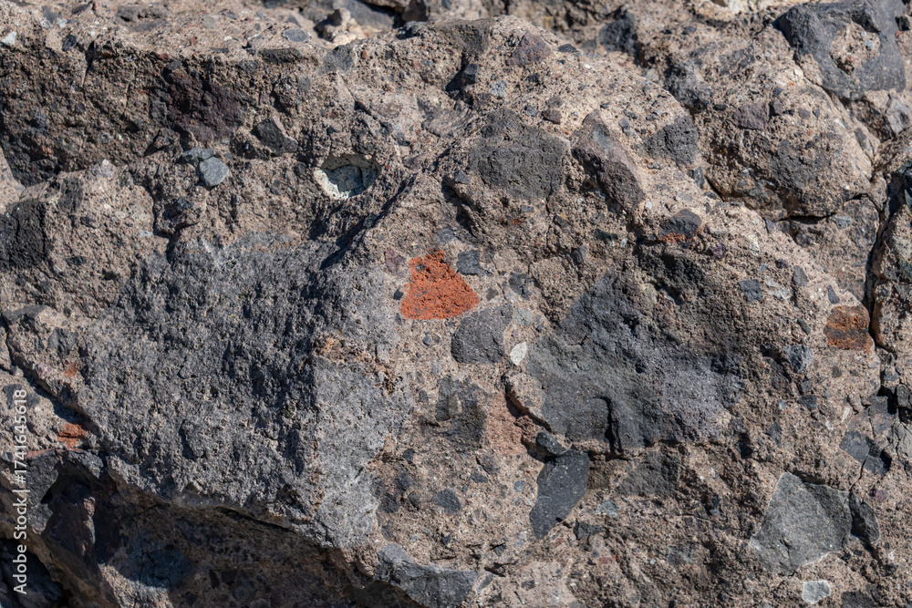 Fototapeta premium north of Dunraven Pass, Mount Washburn. Grand Loop Road, Yellowstone National Park , Wyoming. Absaroka Volcanic Supergroup - Washburn Group - Lamar River Formation. volcanic rocks