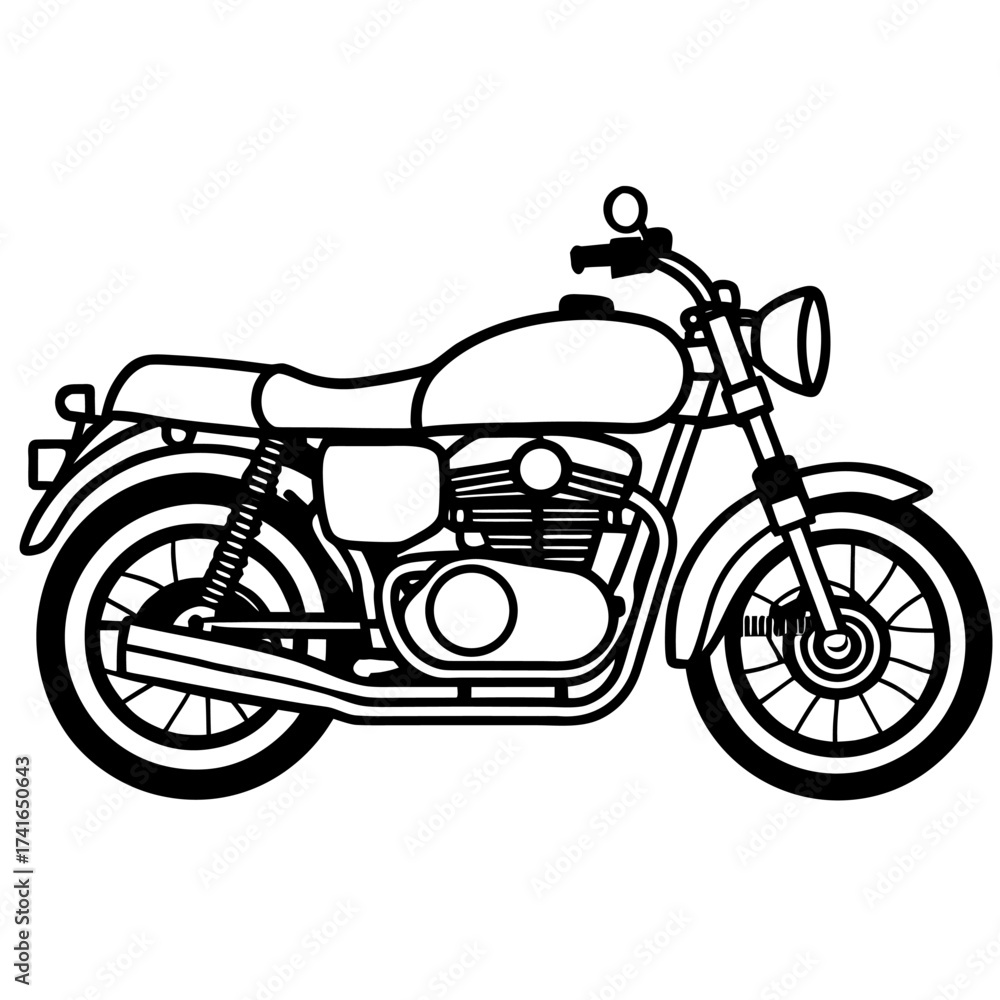 Obraz premium vintage motorcycle vector
