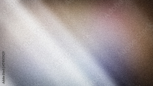 Abstract blurry 4K background with a grainy texture featuring a unique blend of metallic gray, light pink, and brown. Ideal for modern backdrops