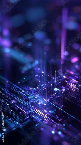 Animated Futuristic Data Network Internet Technology Backgrounds – Dynamic Digital Loops