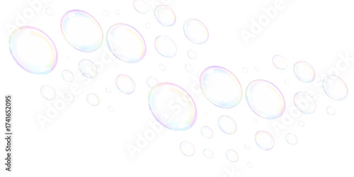 A single blue Easter egg with a ribbon floats on a clean, light blue water surface surrounded by transparent bubbles