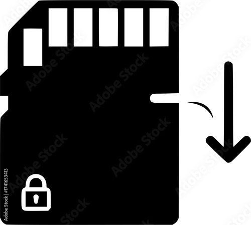 sd cards glyph flat vector icon 