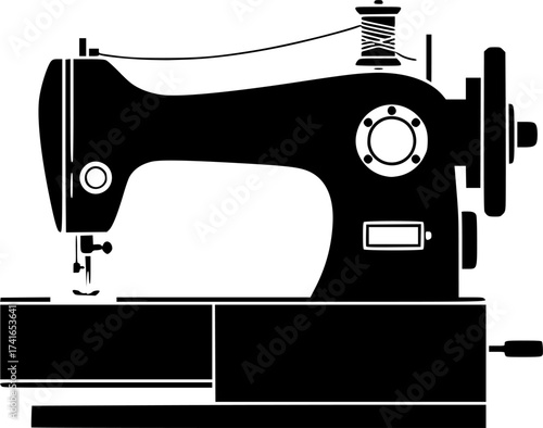 sewing-machine flat vector