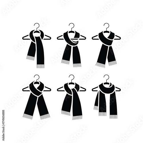 Six ways to tie a scarf silhouette