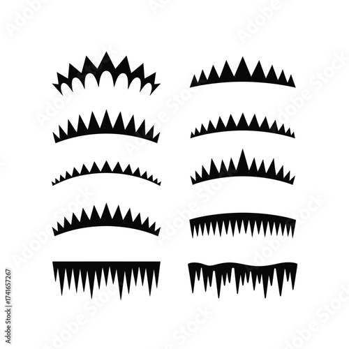 Collection of decorative crown silhouettes