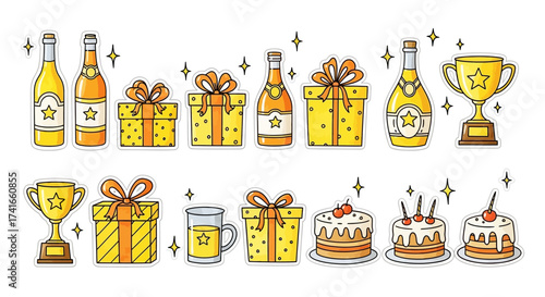 Celebration Gifts and Prizes Featuring Festive Occasions and Sweet Treats