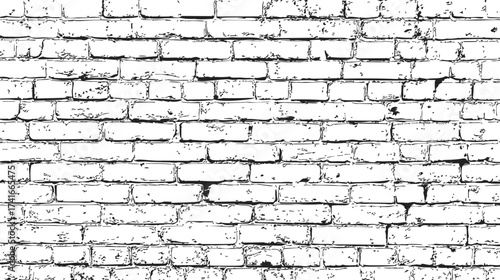 Brick wall sketch hand drawn seamless pattern with grunge texture — stock vector