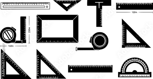 Set of ruler vector icon