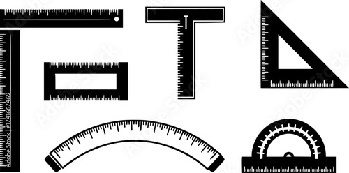 Set of ruler vector icon