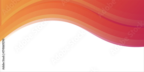 Vector orange wavy wave abstract swoosh background. Wavy waves banner color line for web banner. Abstract orange wave, lines wave texture background, web design abstract card, abstract banners.