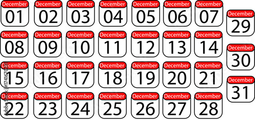 Plan your festive season with this modern December calendar, perfect for scheduling holiday events and Christmas countdowns for your family