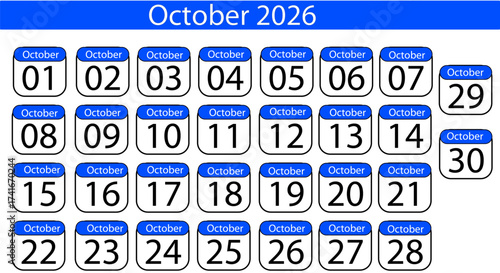 Plan Ahead with October 2026 Calendar for Scheduling Events, Appointments, and Meetings, Providing a Clear Overview of the Month for Time Management