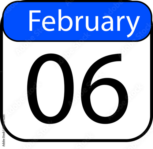 Plan your February 6th marketing campaign with this bold calendar reminder for social media, events, and important deadlines plus project milestones