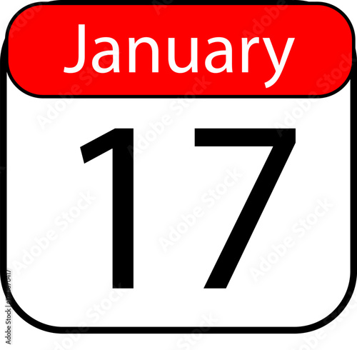 Mark your calendars for January 17th with this eye-catching date graphic, perfect for reminders and social media announcements today
