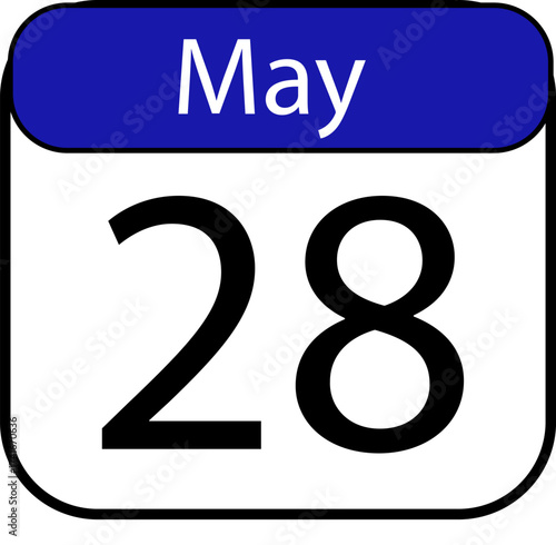Mark your calendar for May 28th event reminder or social media post, perfect for scheduling appointments, birthdays, or special occasions this spring