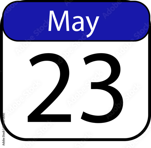 Mark your calendar for May 23rd with this stylish modern date icon, perfect for social media reminders and event promotion campaigns