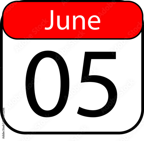 Mark your calendars for June 5th with this bold and simple date reminder, perfect for social media, event announcements, or digital planning