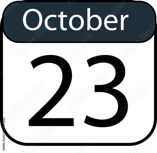 Mark your calendar with October 23rd, a date ready for your important plans and reminders