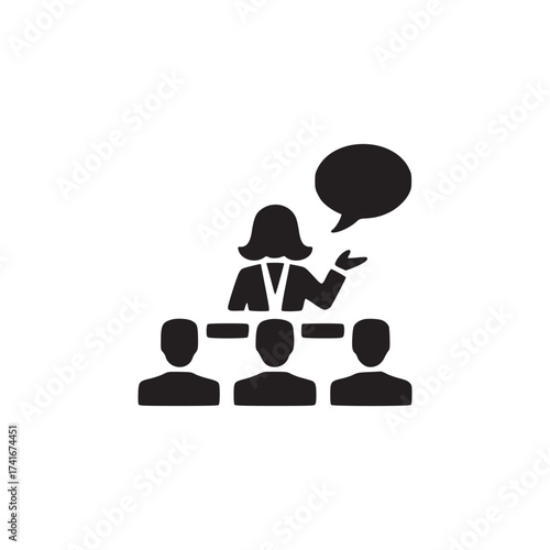 Vector art of business presentation sharing knowledge and insights with the team inspiring collaboration and growth, fostering a culture of learning empowering success together