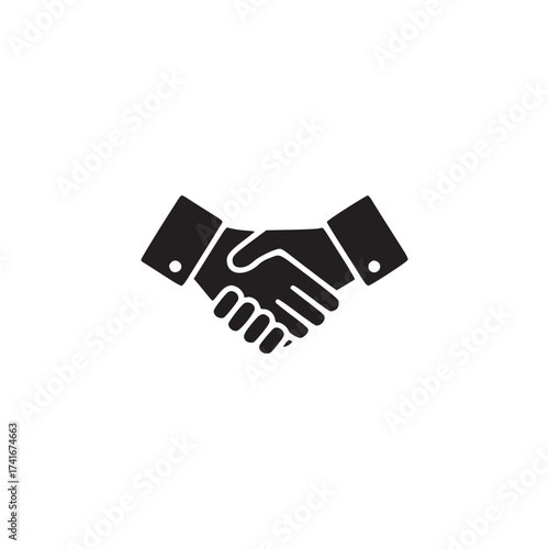 Vector art of handshake, symbolizing agreement, partnership, cooperation, and trust, representing business deals, collaboration, and mutual understanding