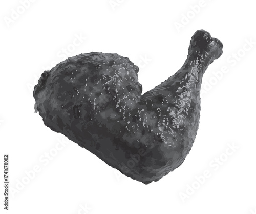 chicken thighs isolated on white background