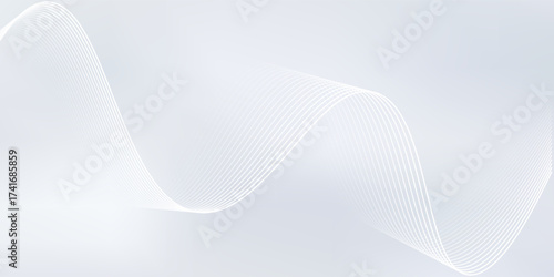 Abstract gray and white wave and line pattern. Modern wave, Vector Illustration