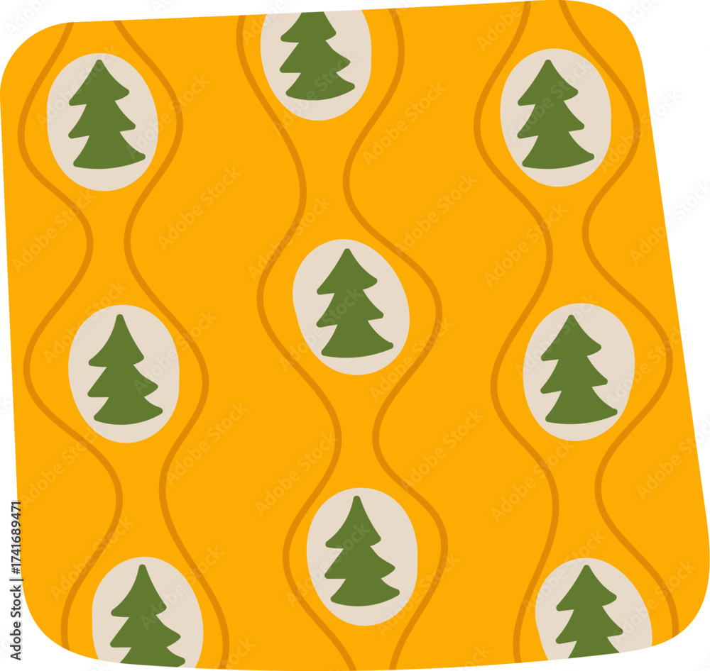 Obraz premium Geometric Tree Pattern