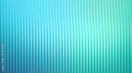 Canvastavla Abstract aquamarine gradient with parallel vertical lines and shadows texture