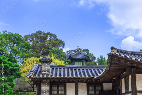 Landscape of Palace,  Beautiful Palace is the Korea traditional Cultural Heritage. 