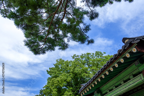 Landscape of Palace,  Beautiful Palace is the Korea traditional Cultural Heritage. 