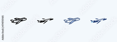Airplane Icon Multiple Style