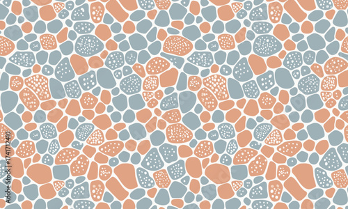 Modern Hand Drawn Terrazzo Stone Seamless Pattern