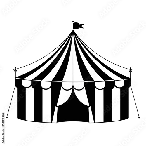 Circus Tent Icon Vector Illustration