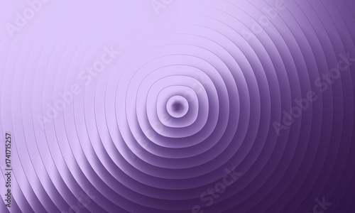 Illustration of concentric circles of purple and white create a ripple effect on a gradient background