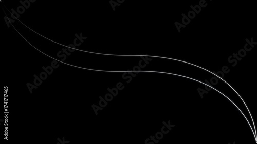 Wallpaper Mural Two Abstract White Curved Lines Against Black Background Neon Design image photo Torontodigital.ca
